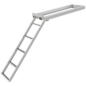 Aluminum Dock Ladder Boat Dock Ladder, 5 Steps, Pontoon Boat Ladder ...