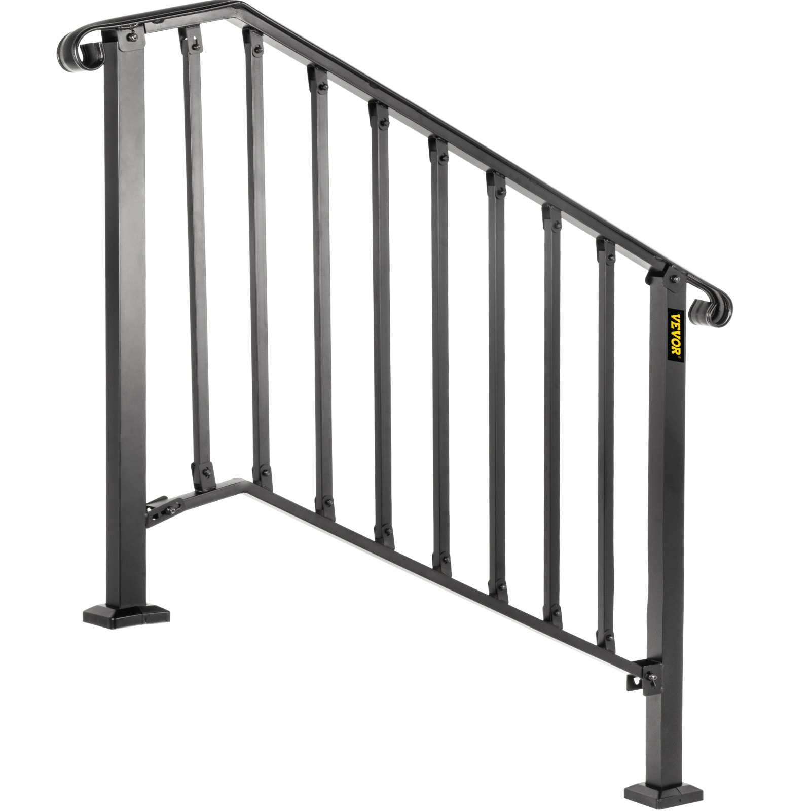 VEVOR Handrails for Outdoor Steps, Fit 3 or 4 Steps Outdoor Stair ...