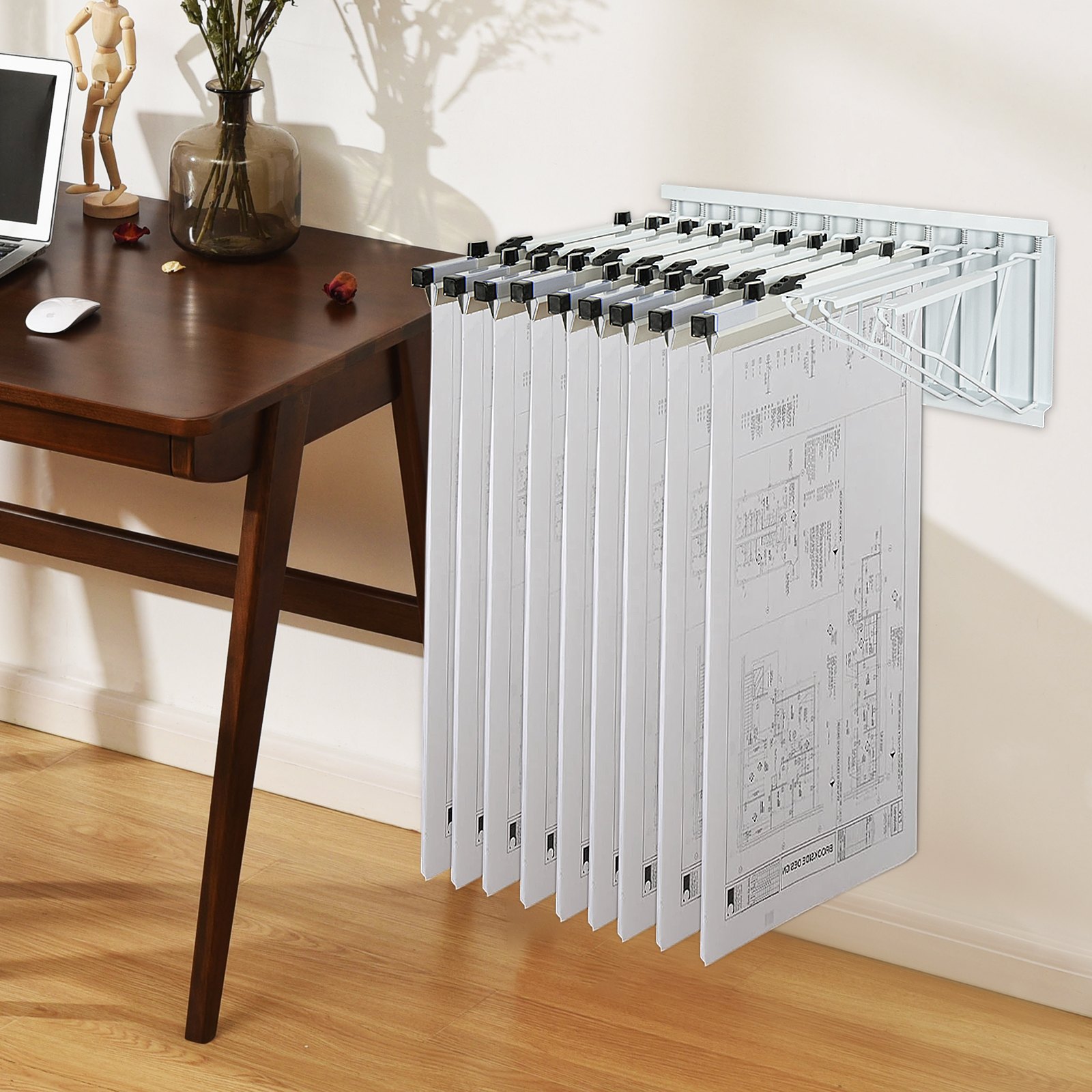 VEVOR Wall Mount Blueprint Storage Rack Holds Up To 1200 Blueprints vevor-wall-mount-blueprint-storage-rack-holds-up-to-1200-blueprints