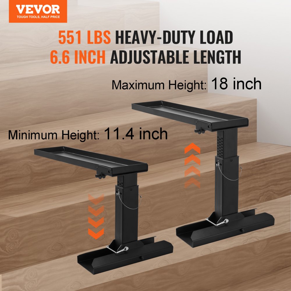 VEVOR Ladder Levler, 29.8 L x 11.4-18 in H Support Surface, Steel ...