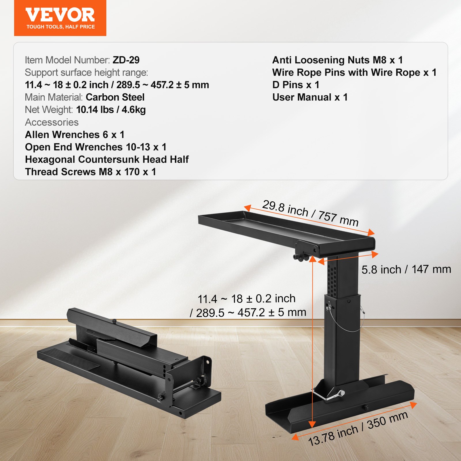 VEVOR Ladder Level for Stairs — 11.4–18