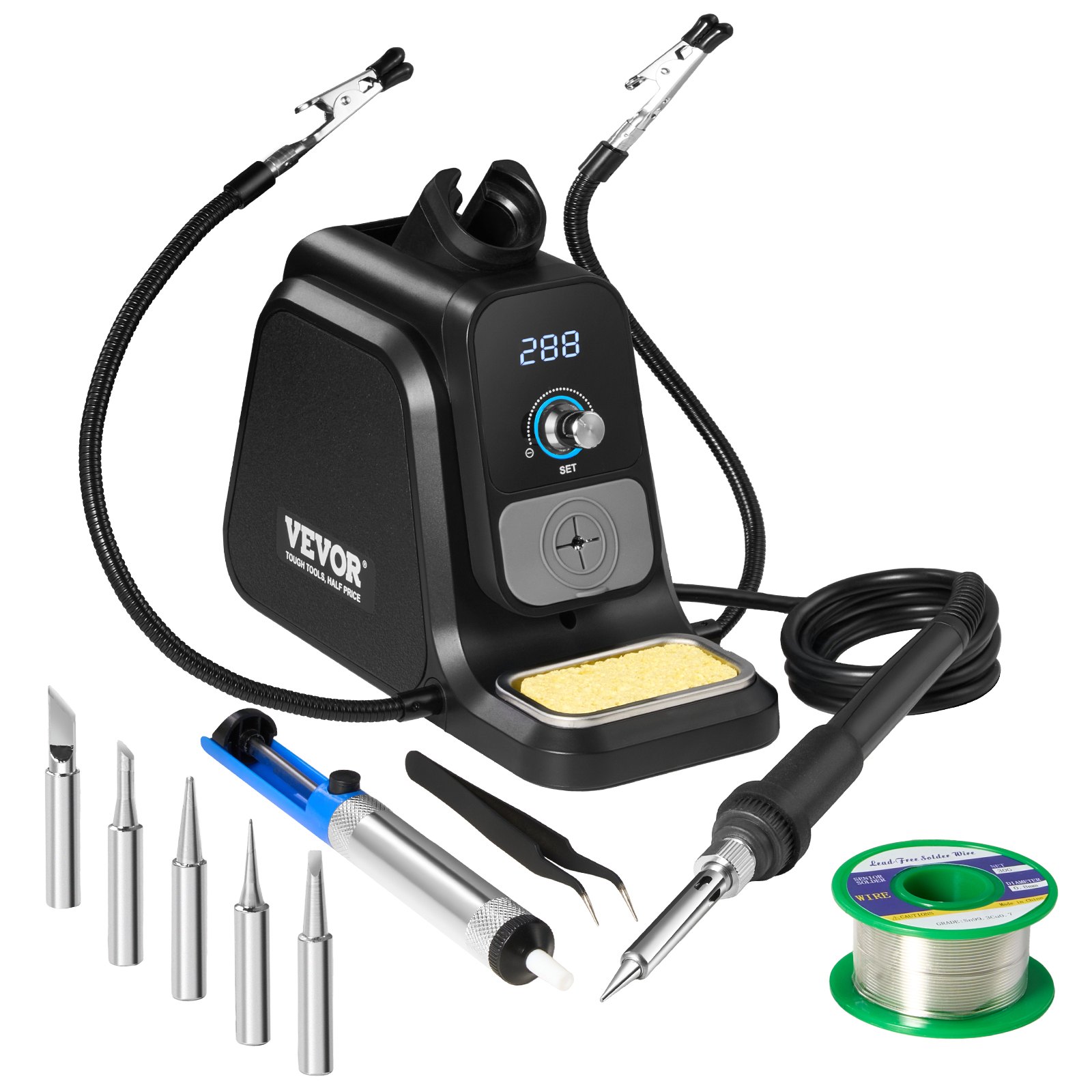 VEVOR Soldering Iron Station, 80W Digital Display Soldering Station Kit ...