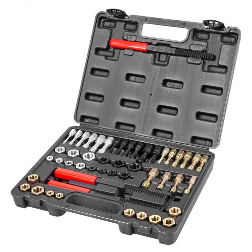 Hromee 49-Piece Thread Chaser Set, UNC UNF & Metric Thread Restorer Tool Thread Cleaner Rethreading Master Kit