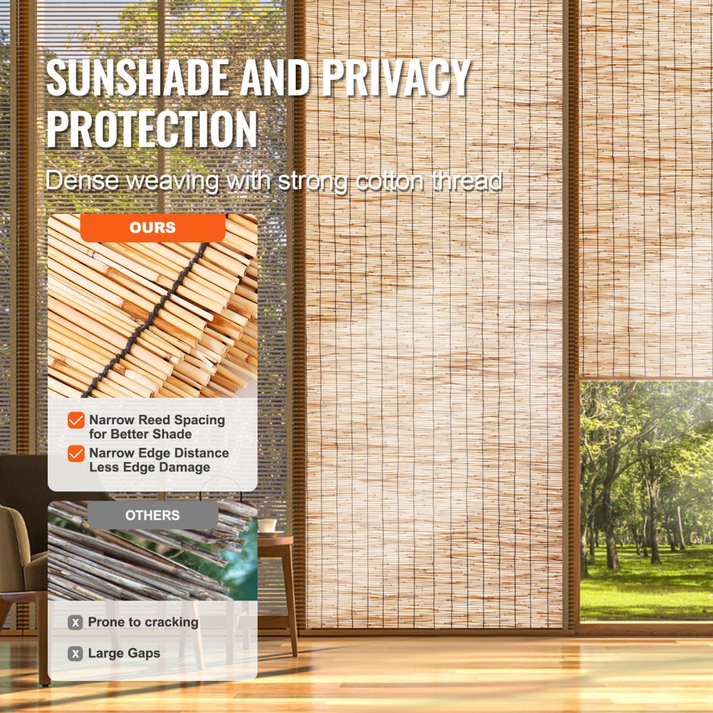 VEVOR Reed Roll Fencing – Natural Outdoor Privacy Screen