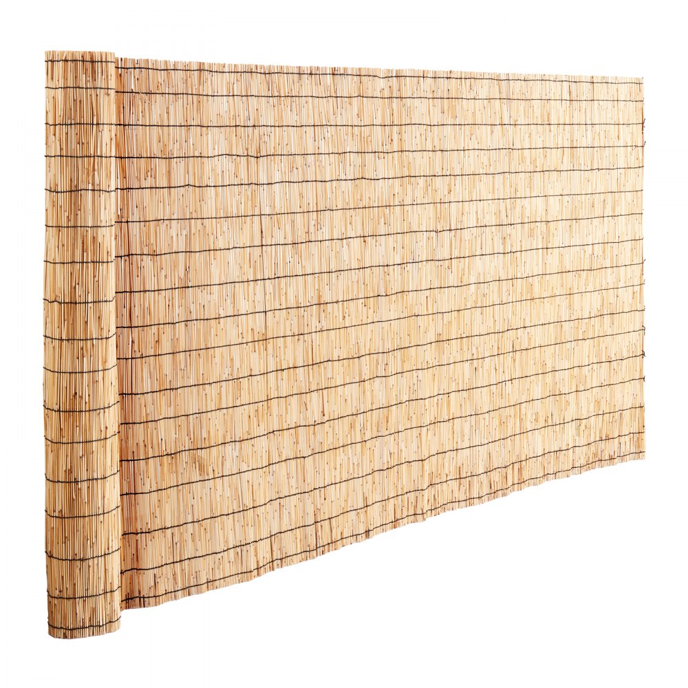 VEVOR Natural Reed Fencing, 4 ft x 16.4 ft, 2 Pack Reed Screen Curtain ...