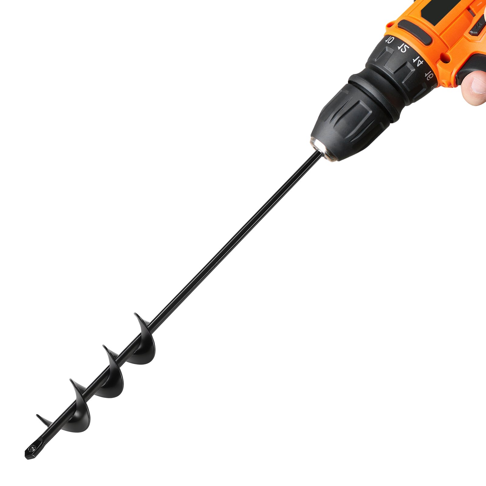 VEVOR Auger Drill Bit for Planting, 40 x 420 mm Spiral Drill Bit, for 3 ...