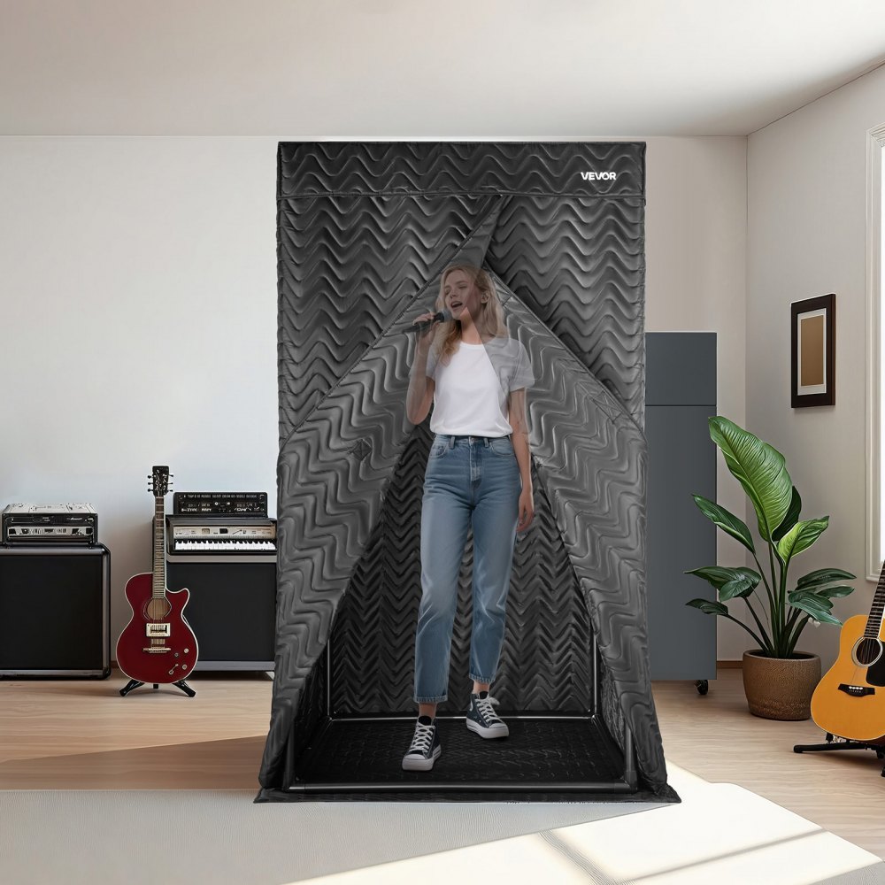 VEVOR Portable Vocal Booth – 3.61 x 3.61 x 6.56 ft Frame