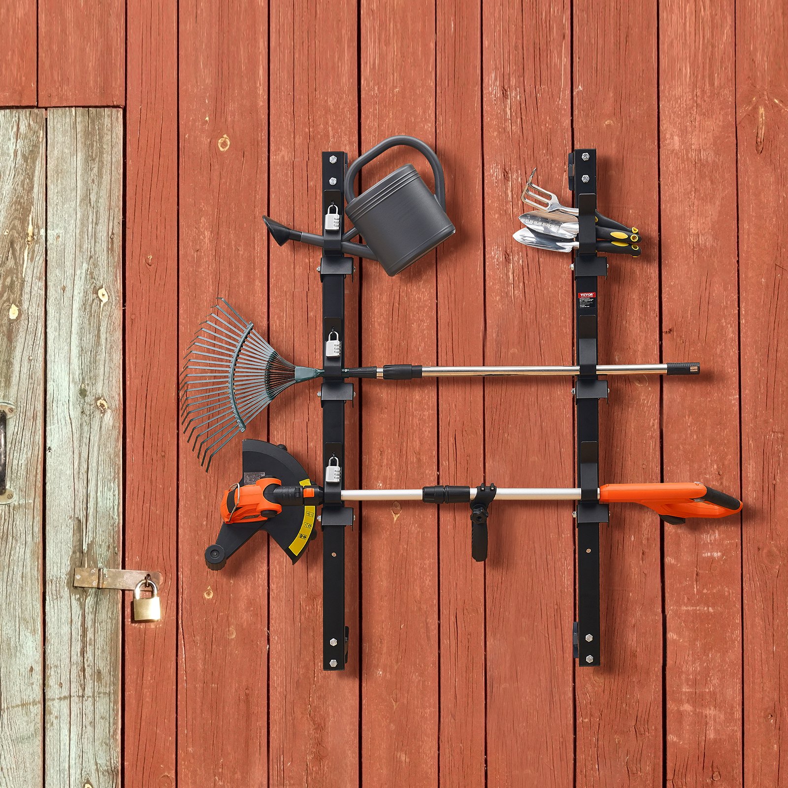 VEVOR Trimmer Rack, 3 Place Weeder Trimmer Rack, Trim Holder Trailer ...