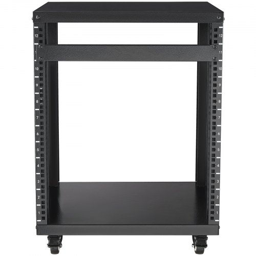VEVOR 12U AV Rack Stand, 300 lbs Capacity, Network Stereo Recording ...