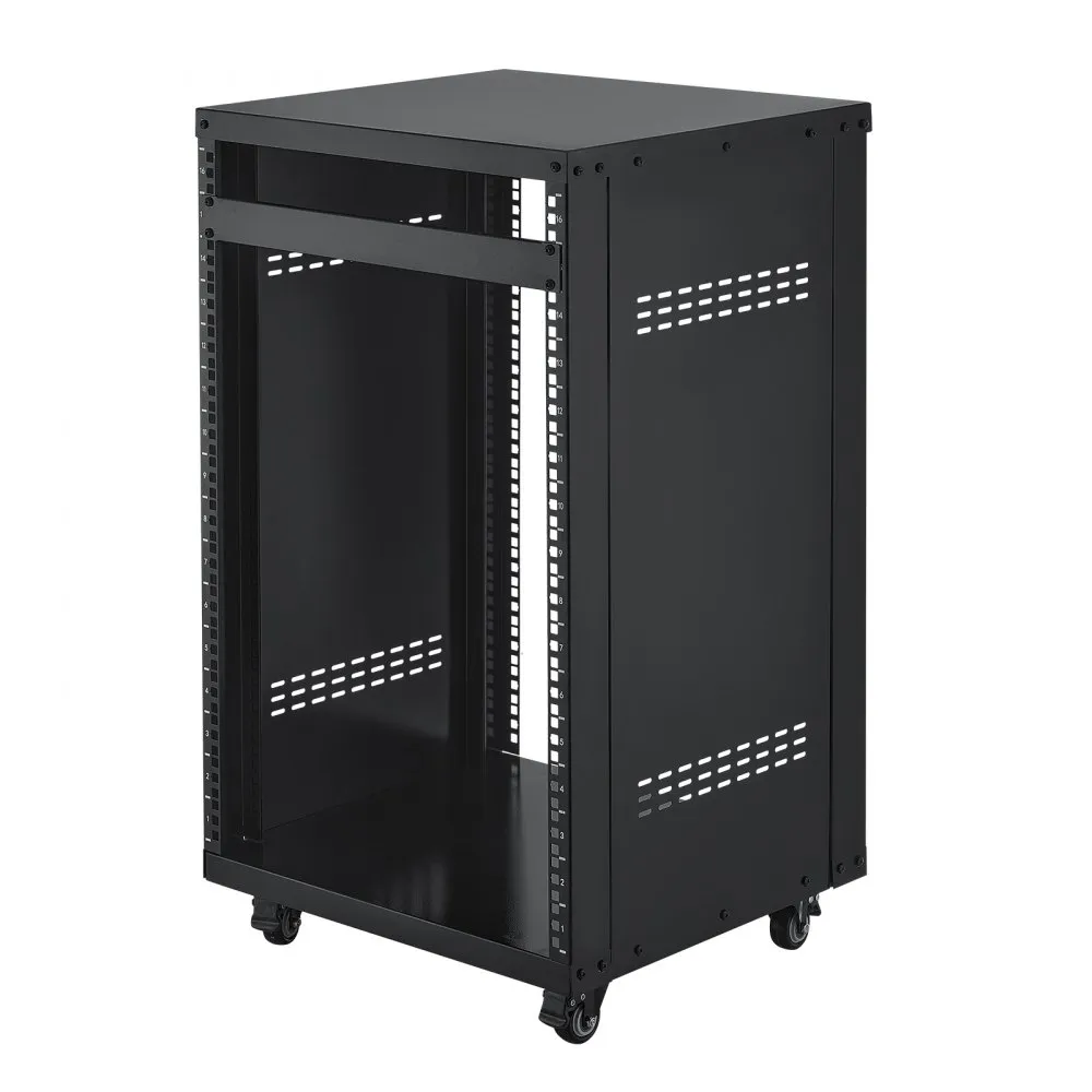 Av Rack Organization VEVOR 16U AV Rack, 200 lbs Max Capacity, Home Recording Studio Rack ...
