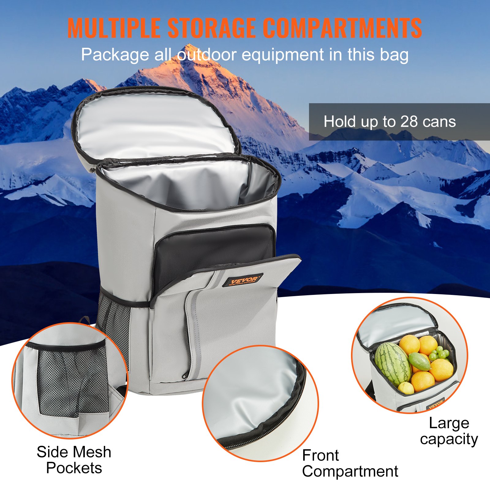 MIYCOO 40-Can Insulated Cooler Backpack - Leakproof 2 