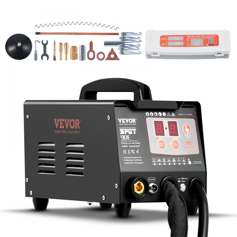 115V Electric Spot Welder Tool Kit - 1/8" Metal Capacity, Stud Welding