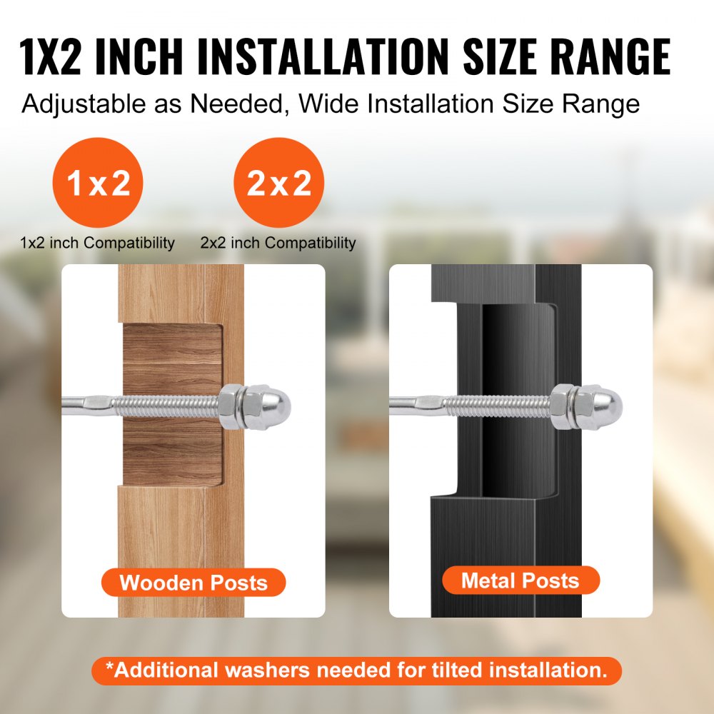 VEVOR 51 Pack Cable Railing Swage Threaded Stud Tension End Fitting ...