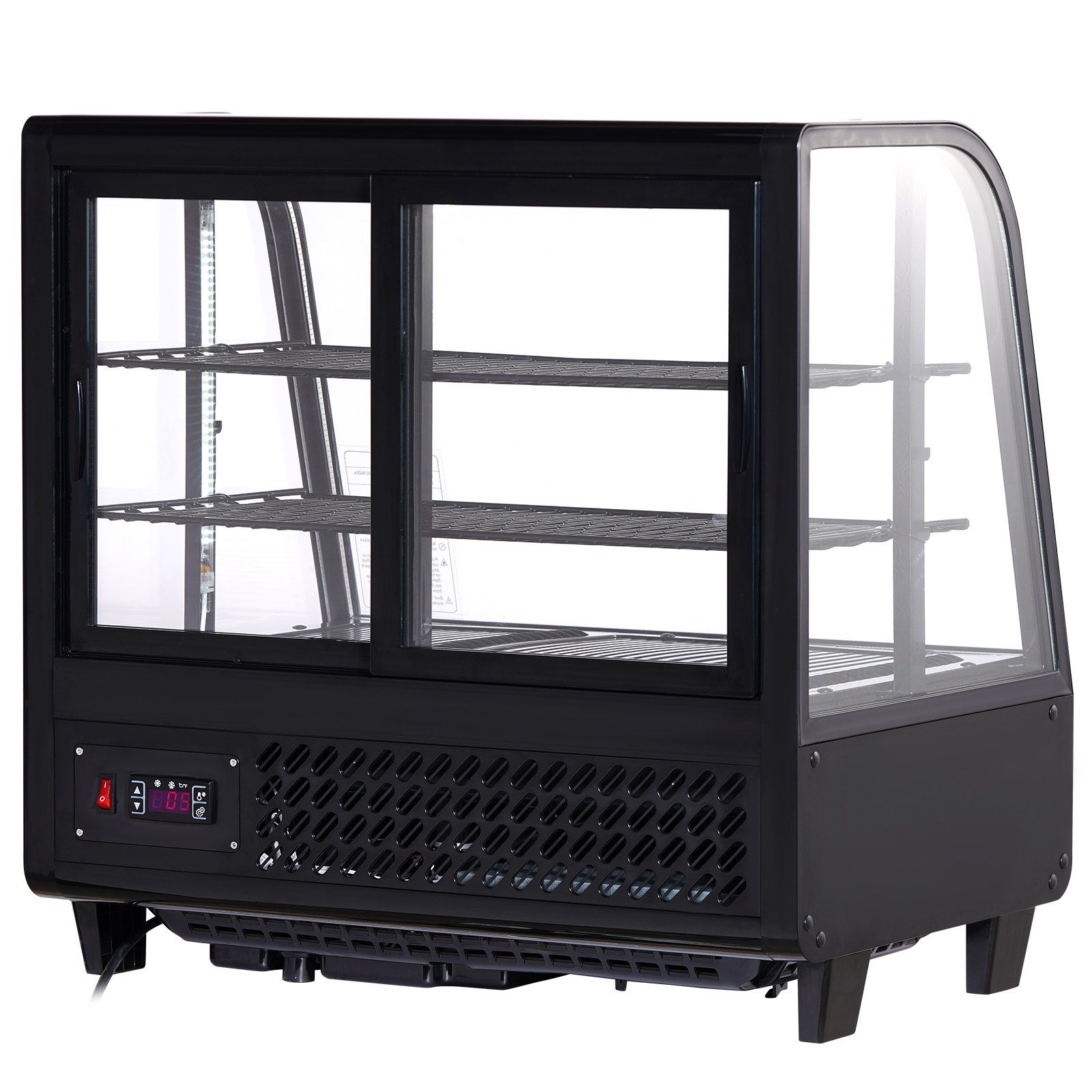 VEVOR Refrigerated Display Case, 3.5 Cu.Ft./100L, 2-Tier, Countertop ...