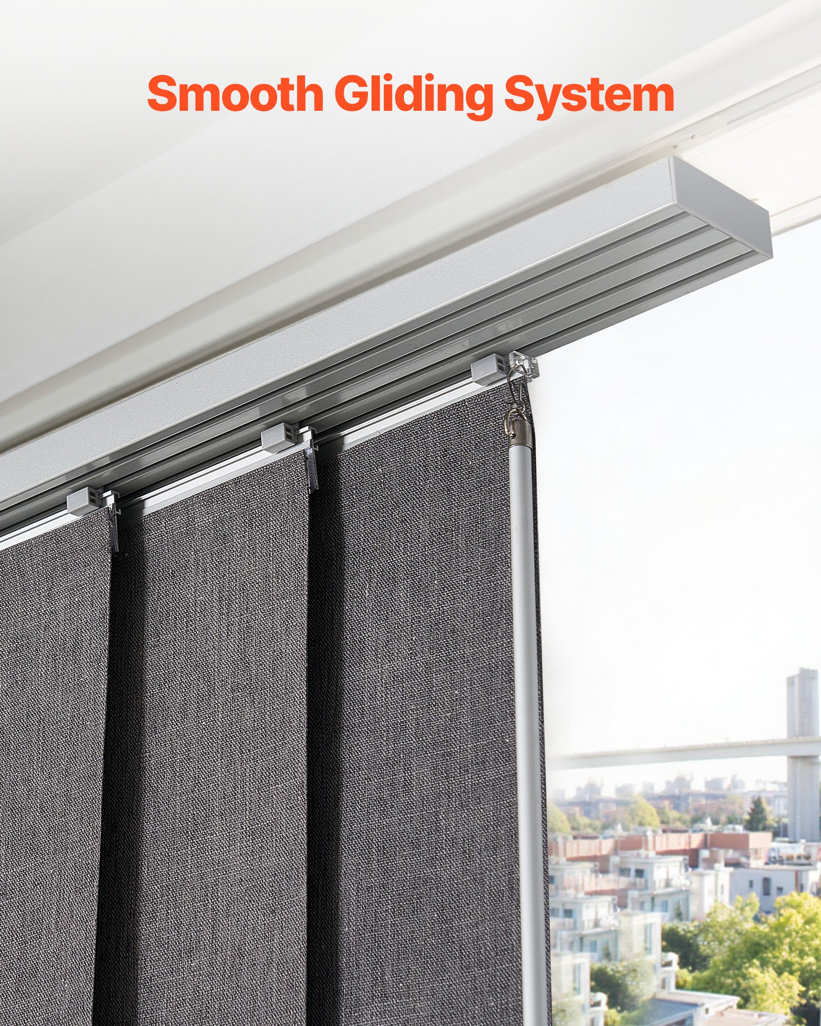 VEVOR Blackout Sliding Panels – Extendable 45.8-86 in Track