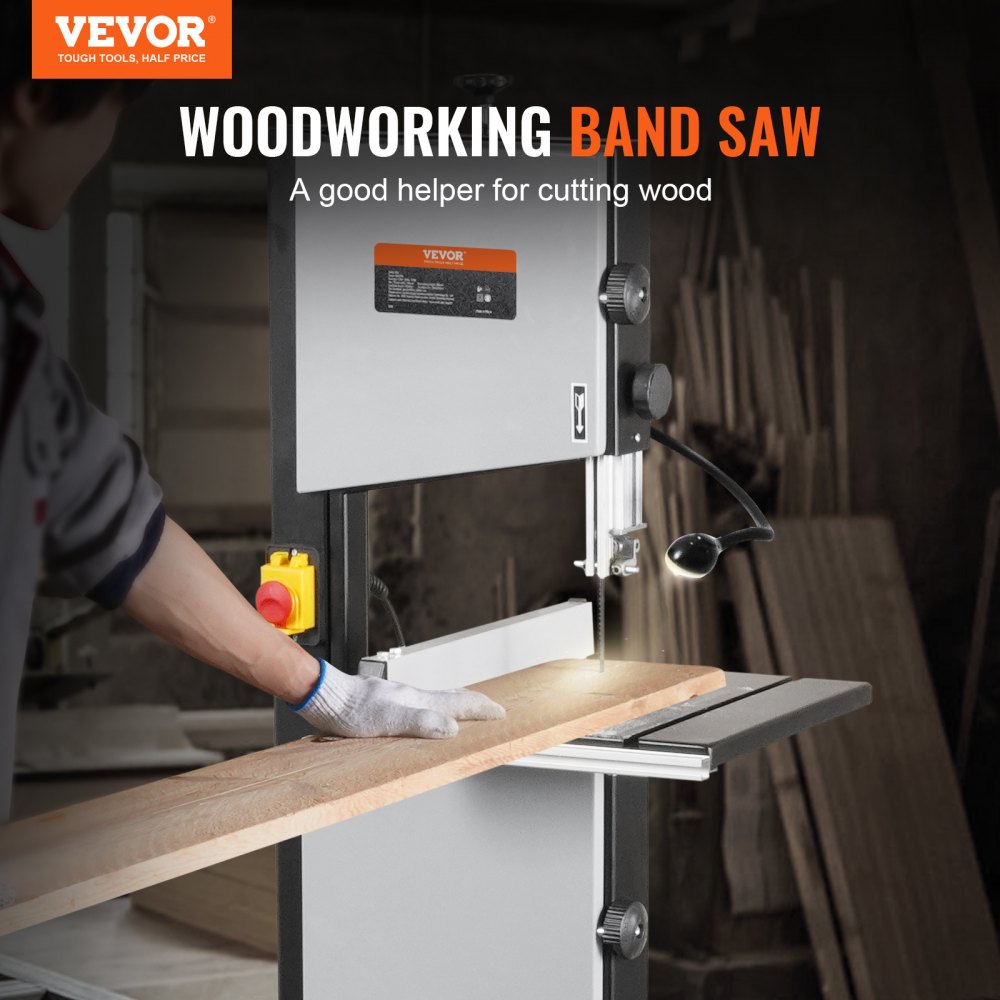 VEVOR Band Saw with Stand, 10Inch, 560 & 1100 RPM TwoSpeed Benchtop