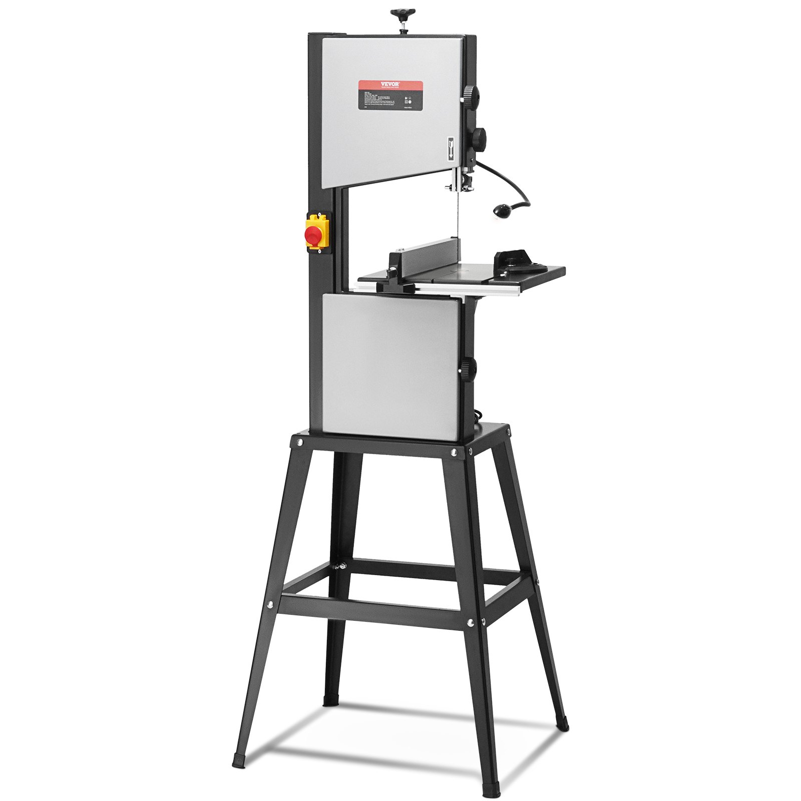 VEVOR Band Saw with Stand, 10Inch, 560 & 1100 RPM TwoSpeed Benchtop Bandsaw, 370W 1/2HP Motor