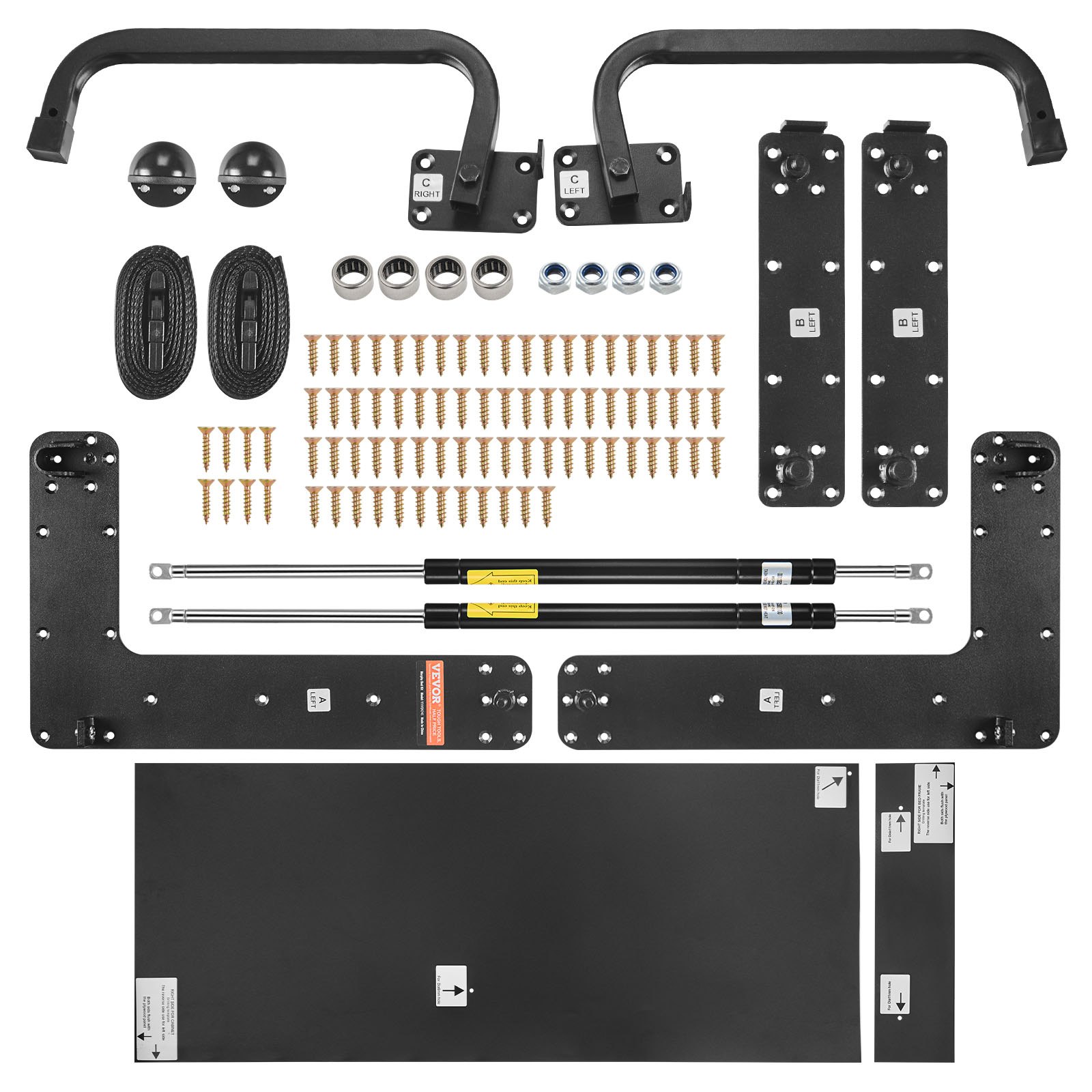 VEVOR Uittrekbare bedset, complete grootte, mechanische hardwareset voor wandbed, Deluxe DIY, bedframe voor zware toepassingen met pneumatische hendel VEVOR Uittrekbare bedset, complete grootte, mechanische hardwareset voor wandbed, Deluxe DIY, bedframe voor zware toepassingen met pneumatische hendel