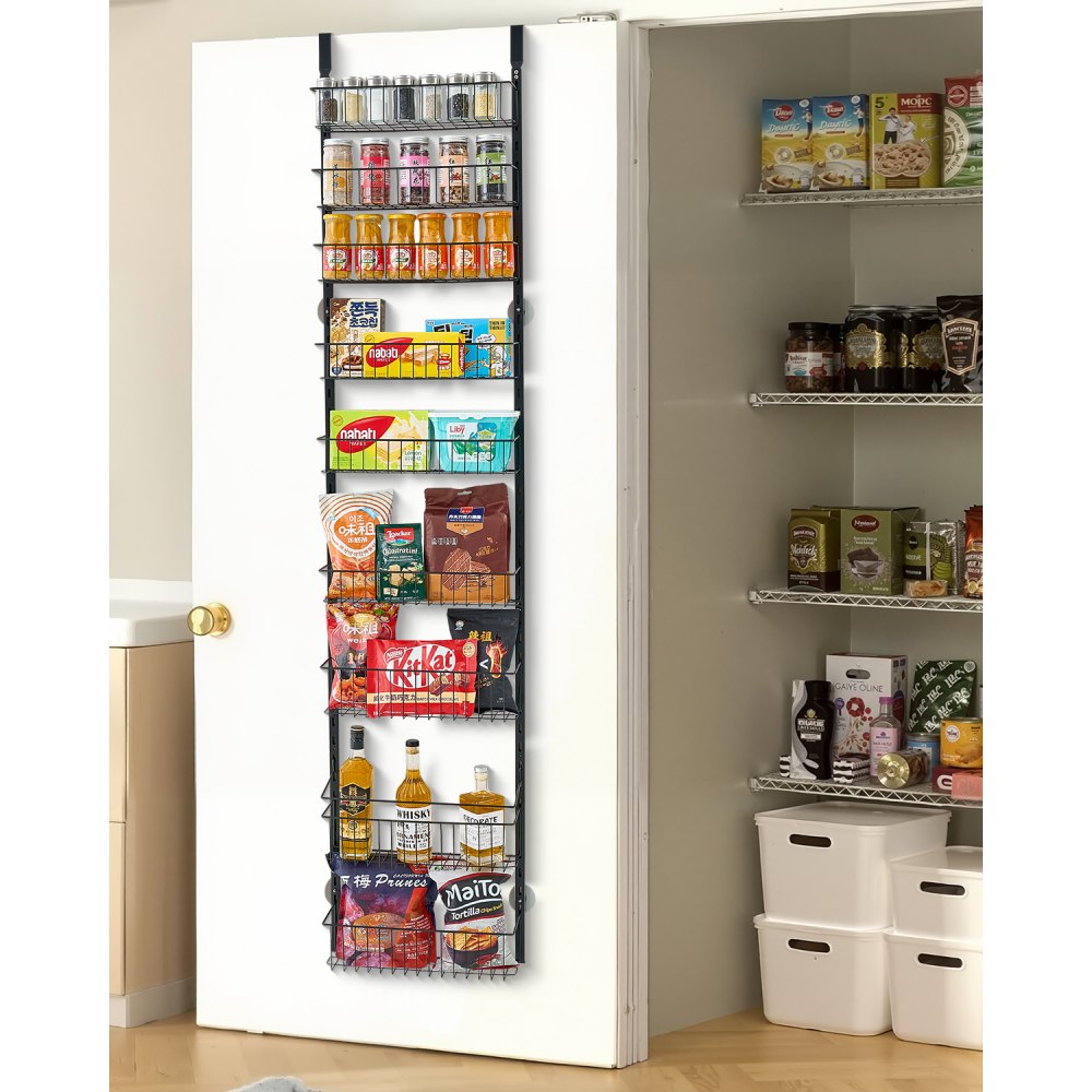 VEVOR Over the Door Pantry Organizer, 9-Tier Pantry Organization and ...