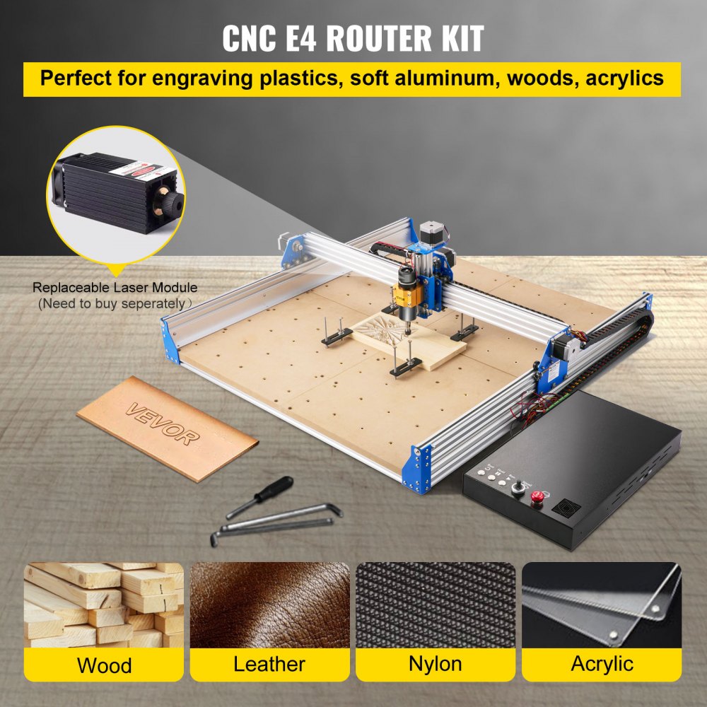 VEVOR CNC Router Kit, Evolution 4 Engraving Machine, Pre-assembly ...