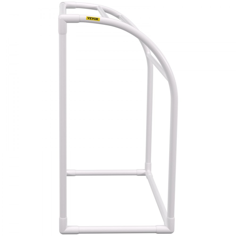 VEVOR Pool Towel Rack, 5 Bar, Milky, Freestanding Outdoor PVC Curved ...