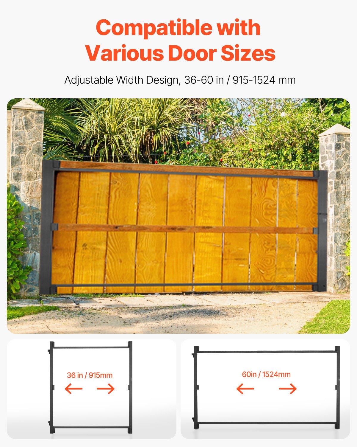 VEVOR Gate Building Kit, Fits 91.5 to 152.4 cm Wide Openings, Up from ...