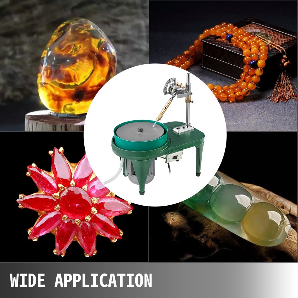 Lapidary 0-2980RPM Gem Faceting Machine 180W Jade Grinding Polishing Machine Rock Jewel Angle Polisher With Mechanical Manipulat
