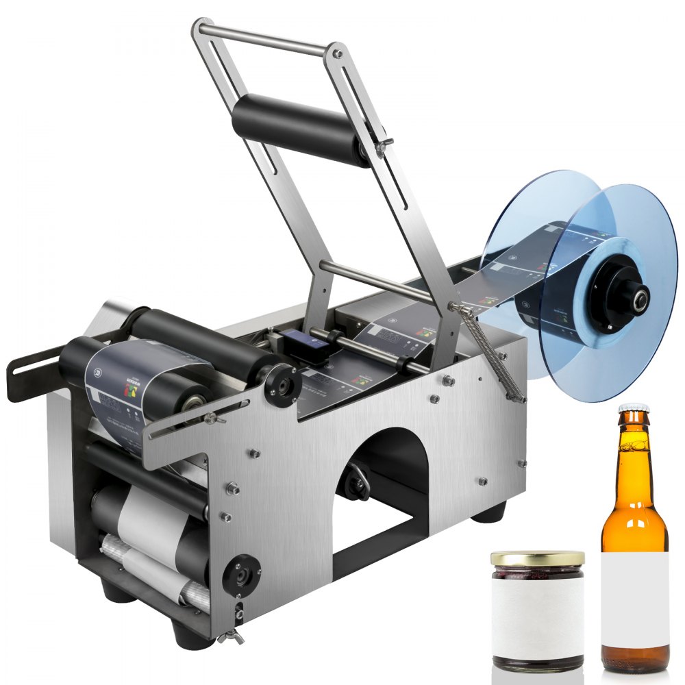 VEVOR VEVOR MT-50 Semi-Automatic Round Bottle Labeling Machine ...