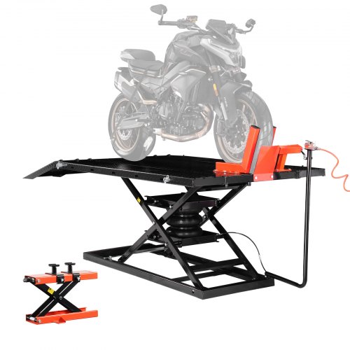 VEVOR Motorcycle Pneumatic Lift – 1500 lbs, 8.6–31
