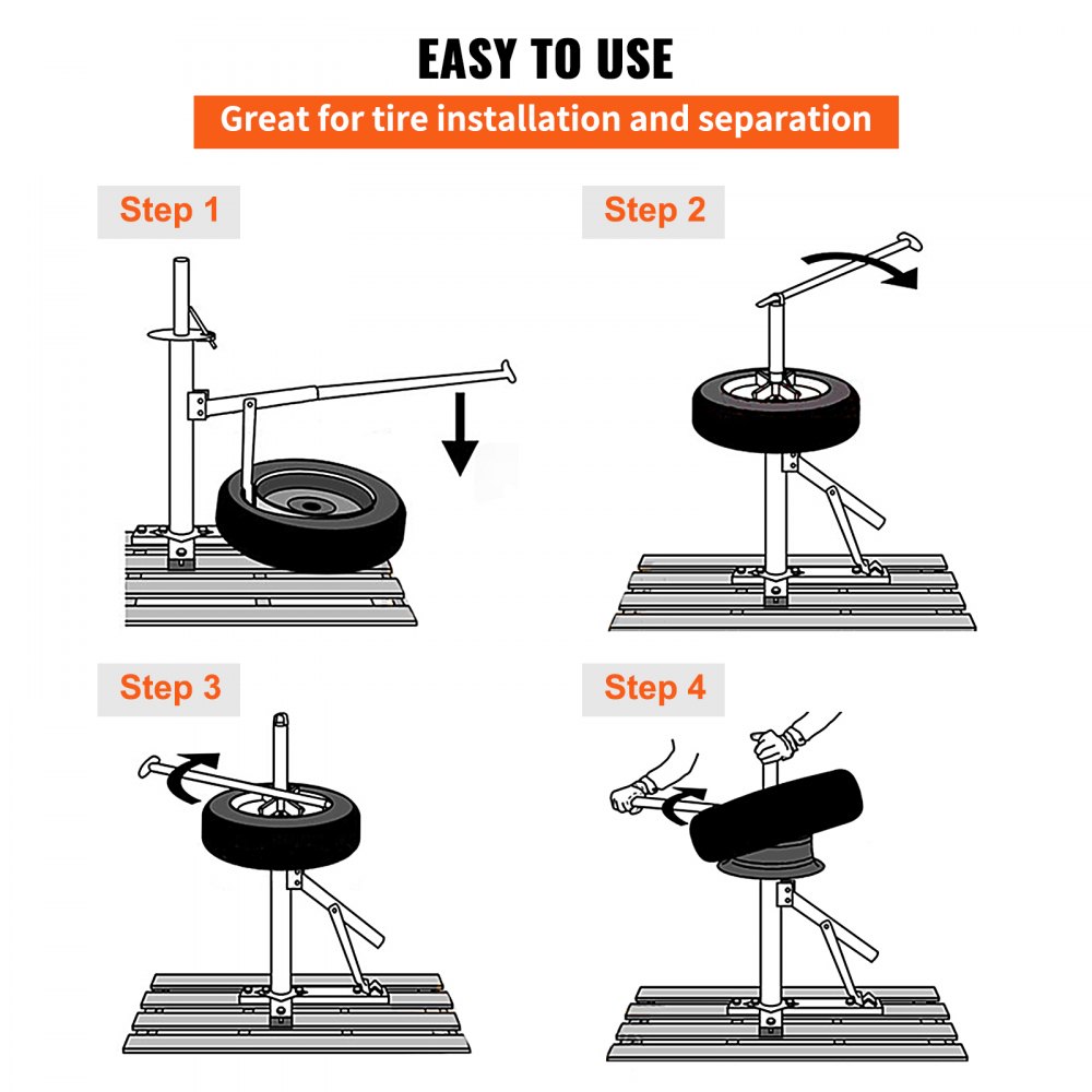VEVOR Manual Tire Changer, Portable Hand Bead Breaker Mounting Tool for