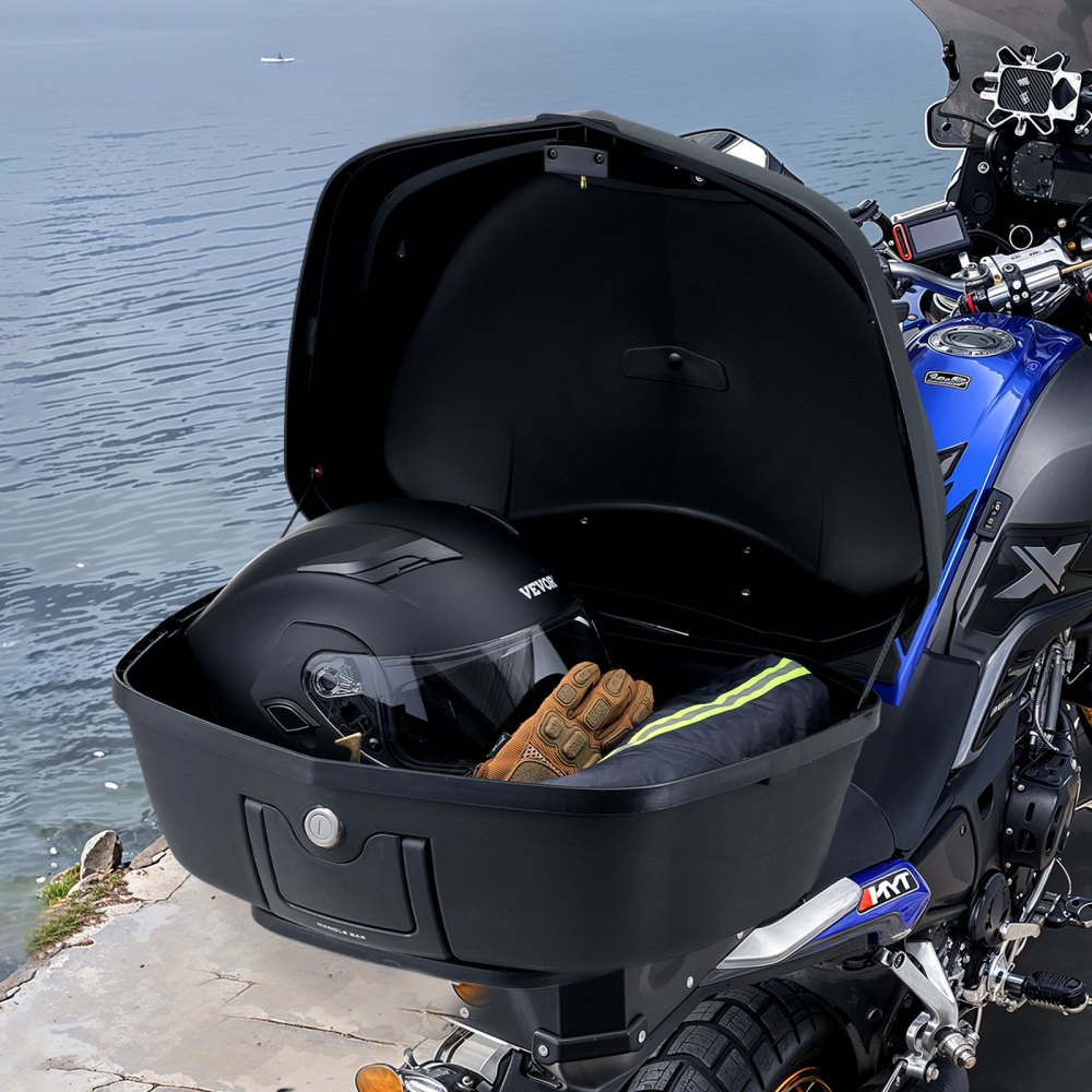 VEVOR Motorcycle Top Case, Universal Durable PP Material Motorbike Tail ...