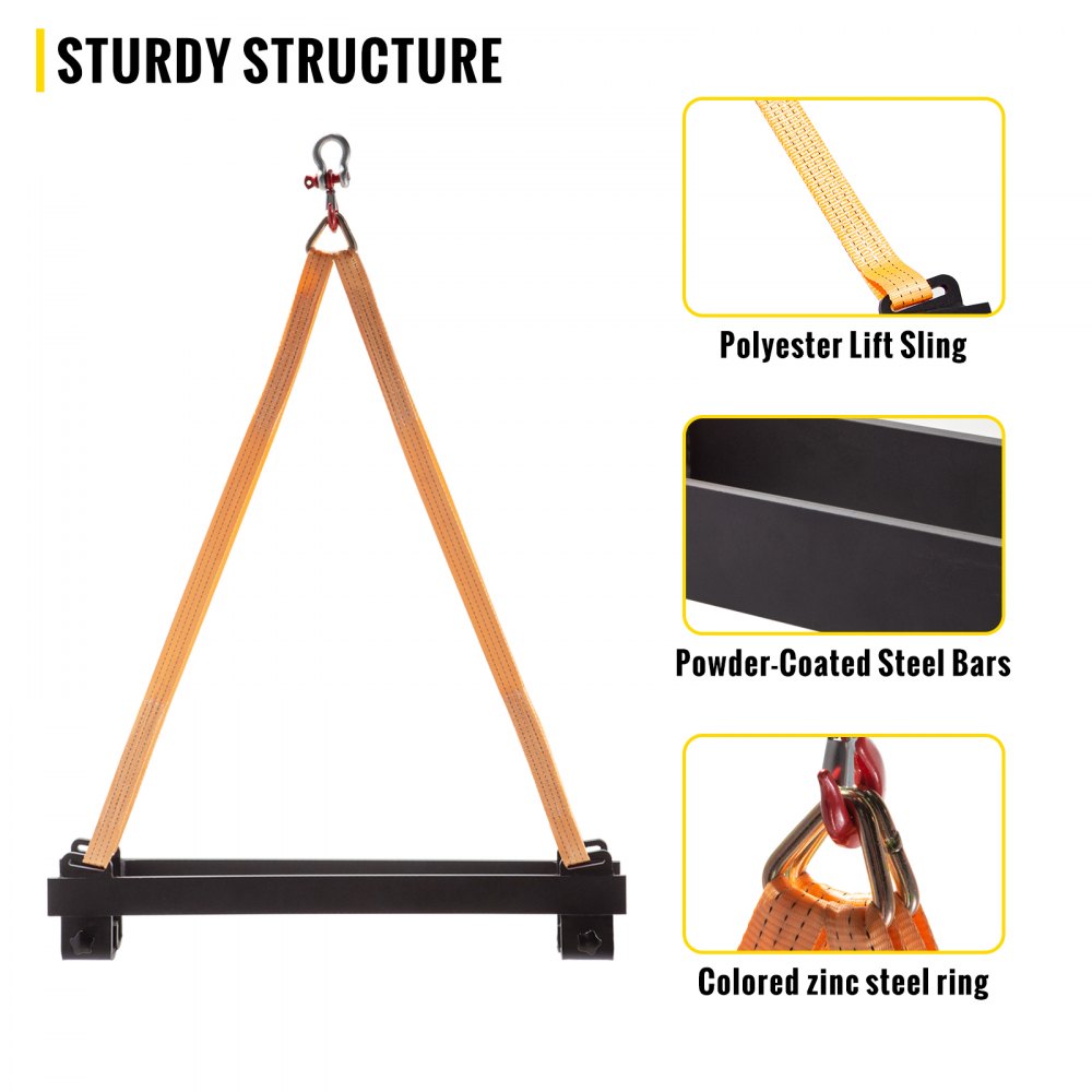 VEVOR Watercraft Lift Sling, 1500lbs Capacity Jet Ski Lift Sling, 39