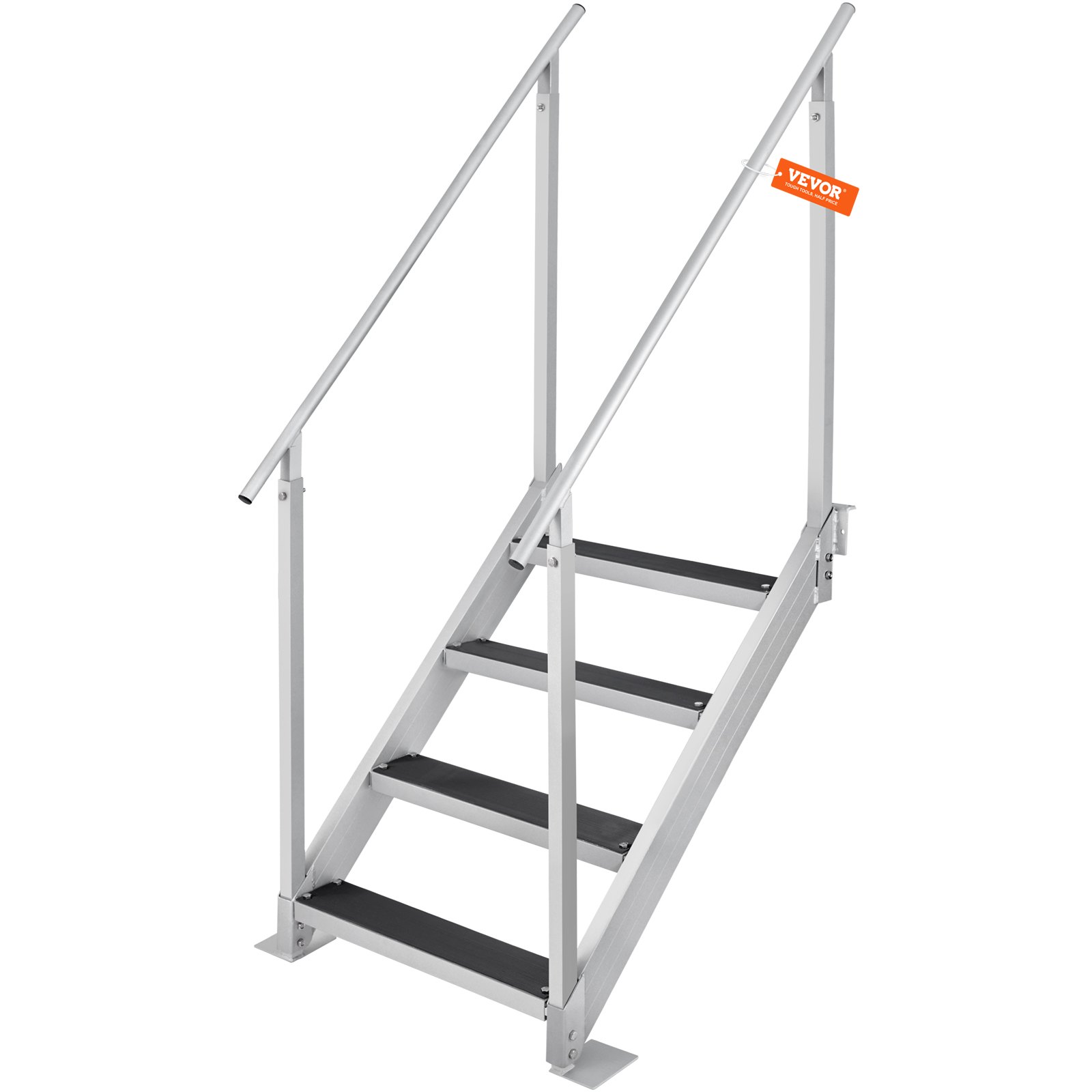 VEVOR Dock Ladder 4 Step, Dock Stairs 30''-38'' Adjustable Height, 500 ...