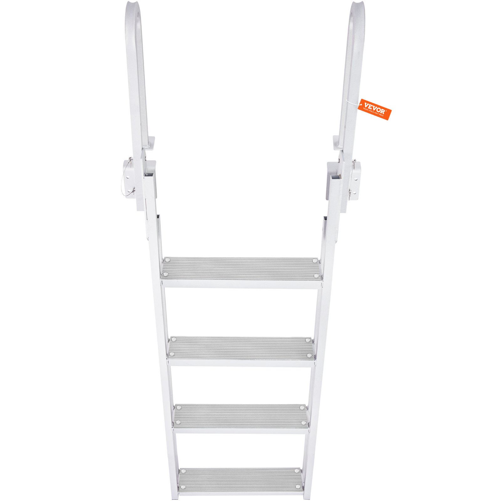 VEVOR Dock Ladder Flip Up 4 Steps, 350lbs Load Capacity, Aluminum ...
