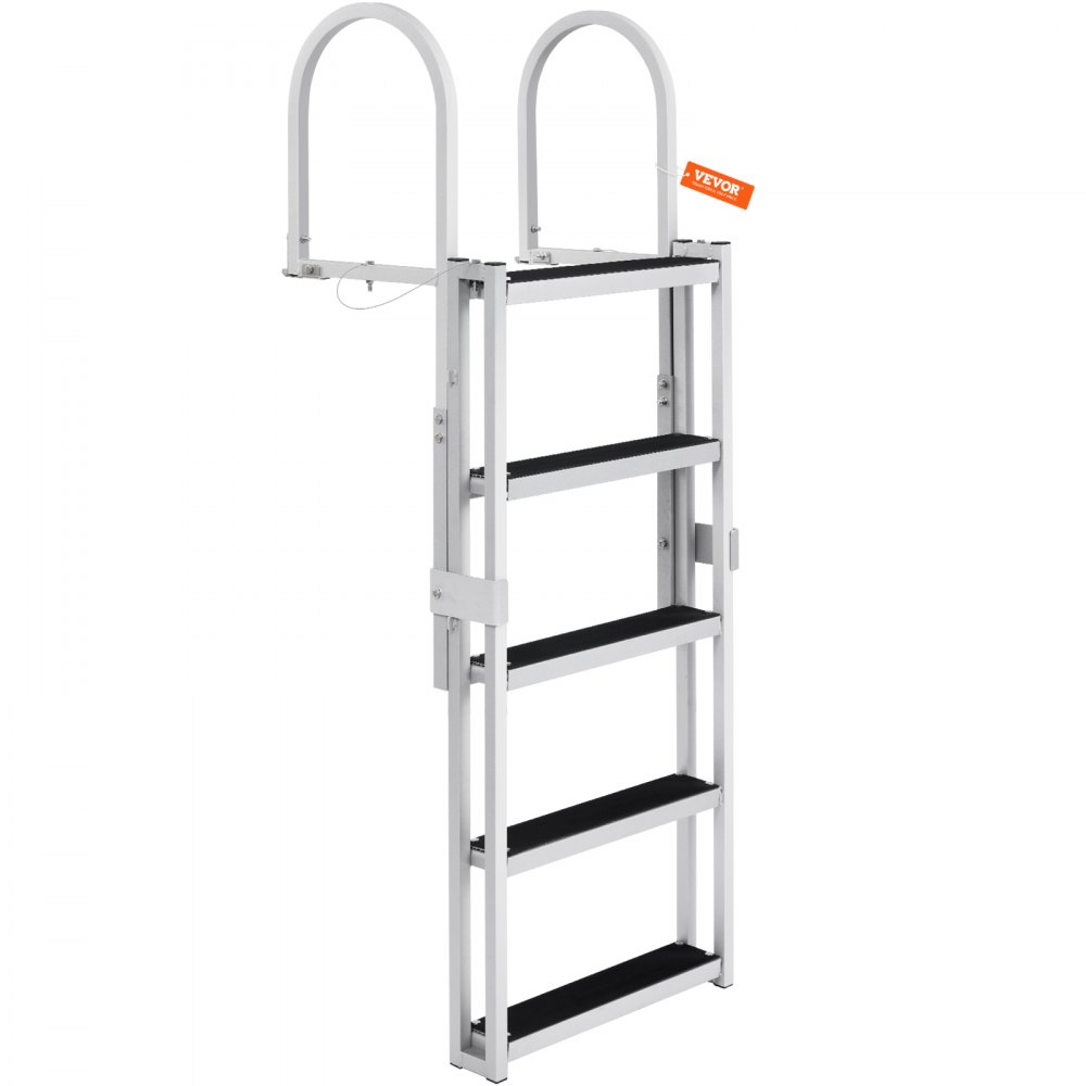 VEVOR Dock Ladder, Retractable 5 Steps, 350 lbs Load Capacity, Aluminum ...