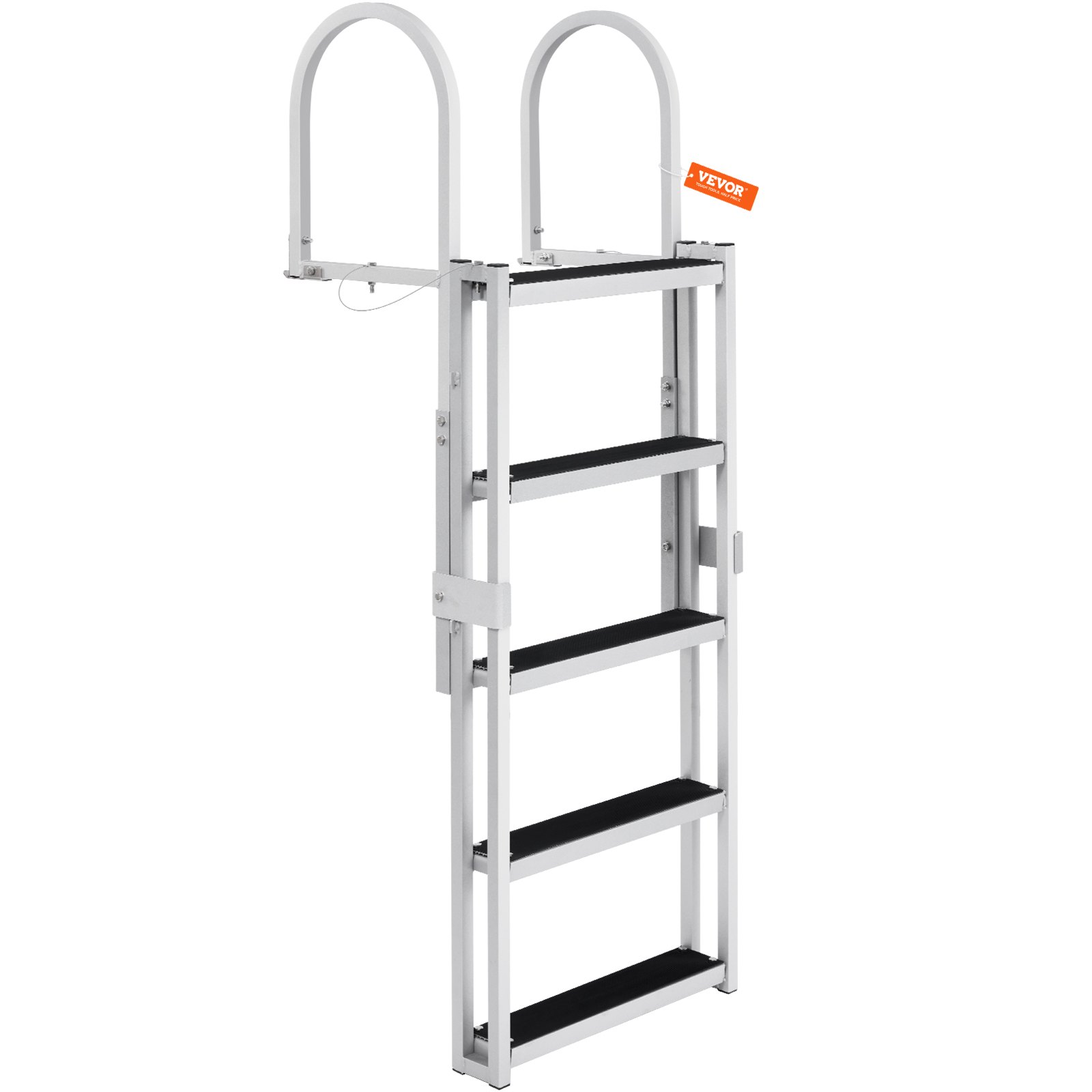 VEVOR Dock Ladder, Retractable 5 Steps, 350 lbs Load Capacity, Aluminum