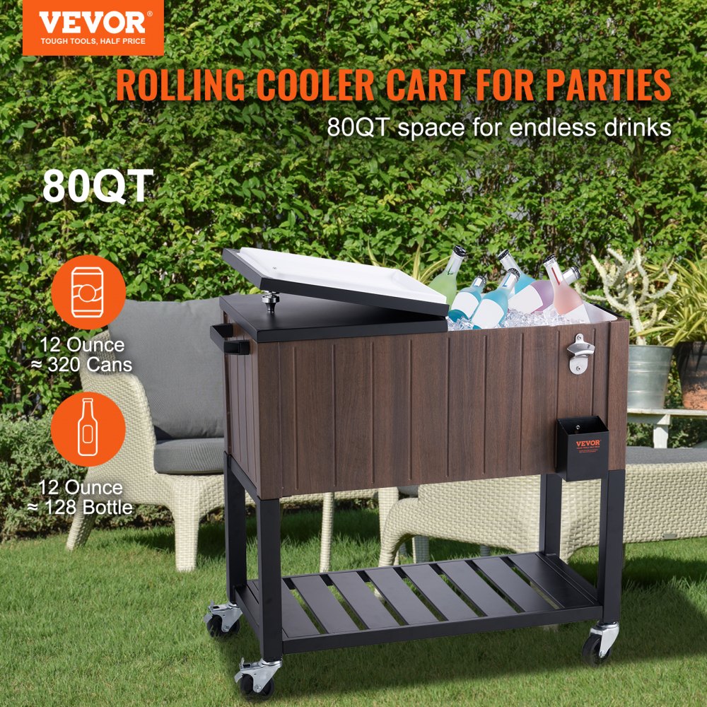 Patio ice hot sale chest on wheels