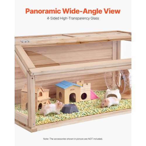 Wooden Hamster Cage Habitat 32 in Clear Mice Rodents Small Animals Cage ... - Bio Diverse Hamster Cage Designs For Pet Stores