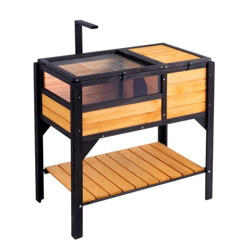 VEVOR Wood Tortoise House – 33x19.7x32.5 in, 100% Cedar Wood