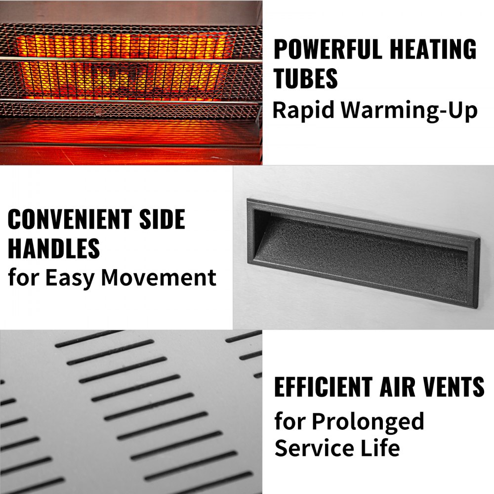 VEVOR 110V Electric Infrared Steak Grill Broiler, 1800W Infrared Steak Broiler Digital Control