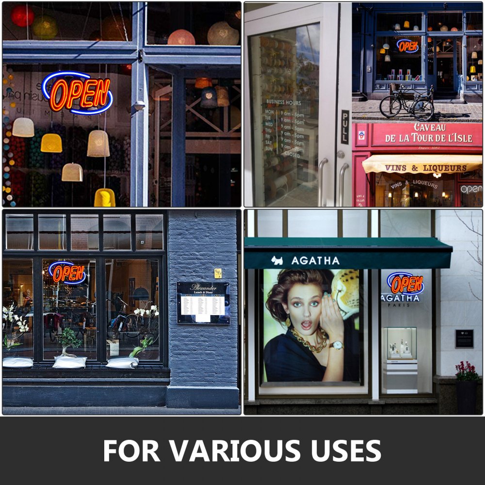 VEVOR Sign Open 31.5x15.7 inch Neon Open Sign 30W LED Open Sign ...