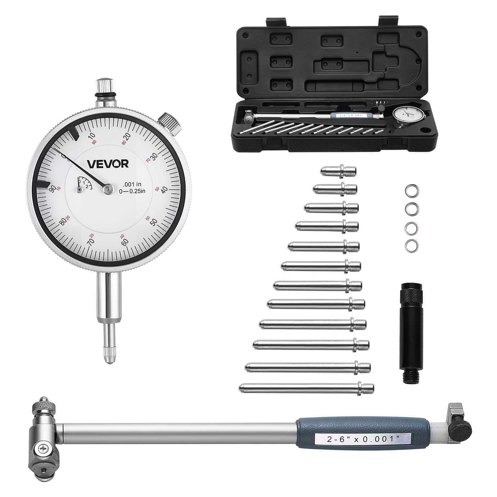 VEVOR Dial Test Indicator and Bore Gauge Measuring Tool Set, Dial ...