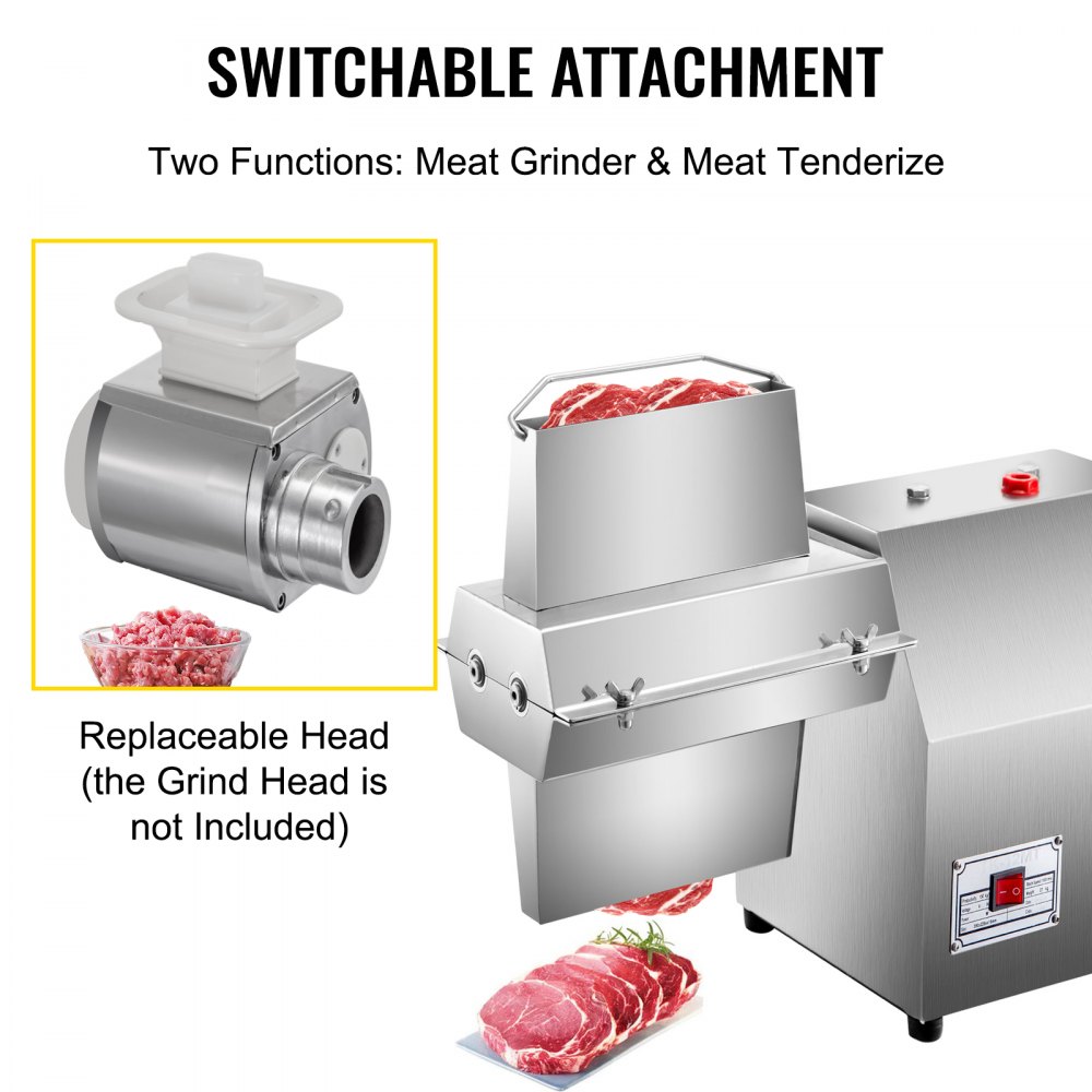 Vevor 110v Commercial Meat Tenderizer 750w Stainless Steel Electric