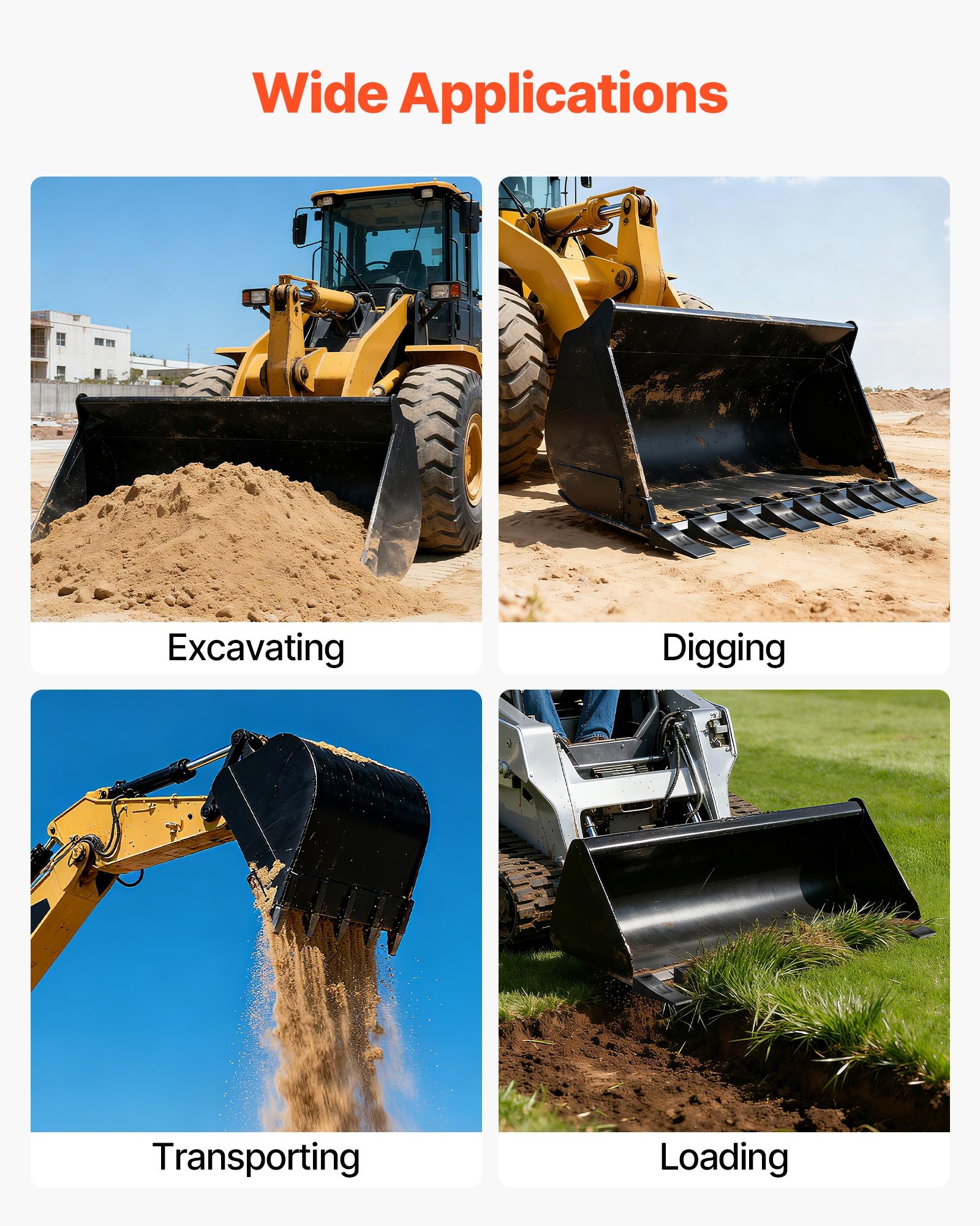 VEVOR Bucket Teeth for Mini Excavator – X156L, 5.3