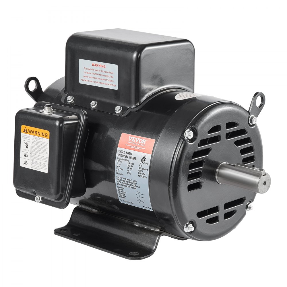7.5HP Air Compressor Electric Motor 230V 31.6A 3450RPM 184T Frame CW ...