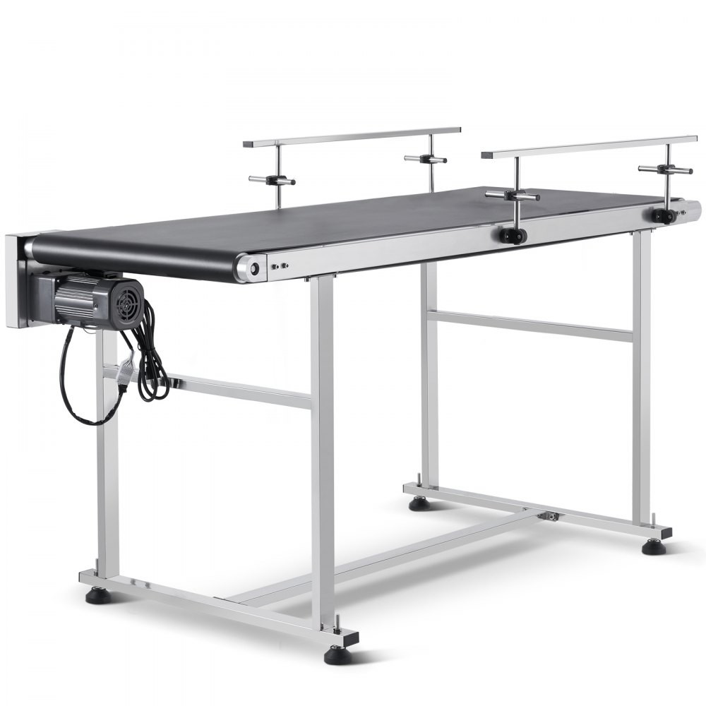 Conveyor Belt Parallel Rails VEVOR Belt Conveyor, 59 x 19.7 inch Conveyor Table, Heavy Duty ...