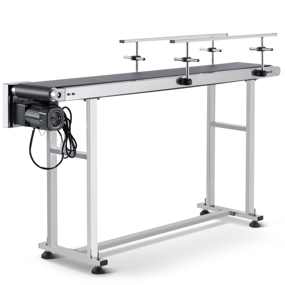 VEVOR Belt Conveyor, 59 x 7.8 inch Conveyor Table, Heavy Duty Stainless ...