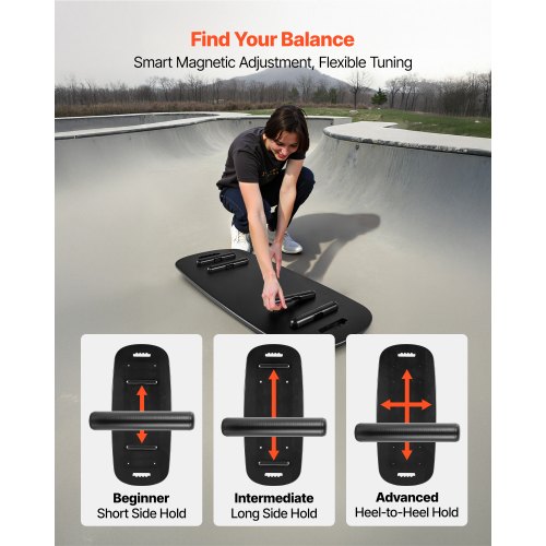 VEVOR Balance Board, 2-in-1 Wobble Board Trainer for Adults