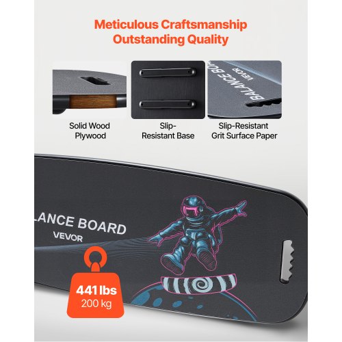 VEVOR Balance Board, 2-in-1 Wobble Board Trainer for Adults