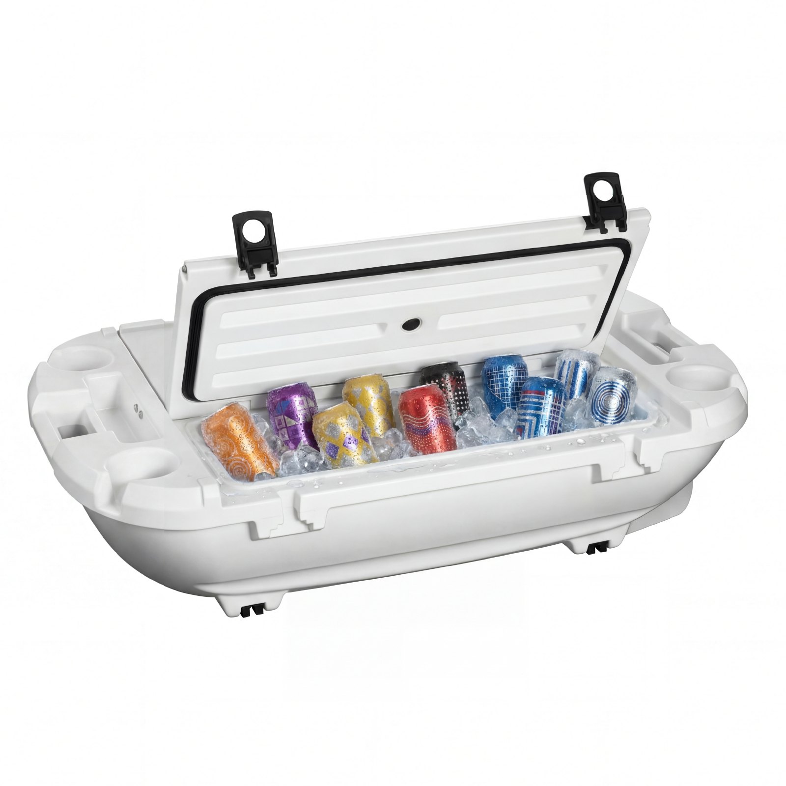 VEVOR Floating Cooler, 40 QT Floating Ice Chest with Dry Storage & Tow ...